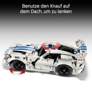 Set Constructie LEGO Technic Dodge Viper GTS-R - 805 Piese, cu Motor V10, 30 cm - Img 4