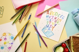 Set Creioane Colorate Faber-Castell, 24 Culori cu Neon, Ergonomice - Img 2
