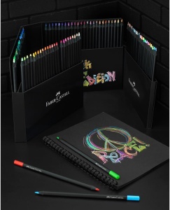 Set Creioane Colorate Faber-Castell Black Edition 100 culori, Ergonomice, Bruchprotected - Img 7