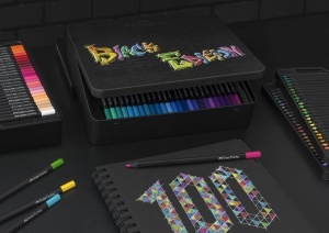 Set Creioane Colorate Faber-Castell Black Edition 100 piese, Ergonomice, Bruchfest - Img 3
