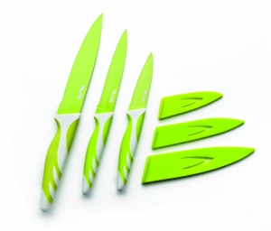 Set cutite de bucatarie IBILI, otel inoxidabil, albverde, 3 piese