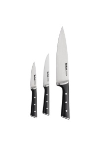 Set cutite Tefal Ice Force K2323S 3 piese otel german maner ergonomic negru - Img 3