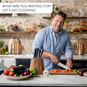 Set cutite Tefal Jamie Oliver, 6 cutite de bucatarie suport din lemn de acacia, rezistente - Img 6