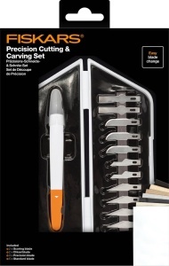 Set Cutter Precision Fiskars 1024384 13 piese AlbPortocaliu Lame din otel inoxidabil - Img 7