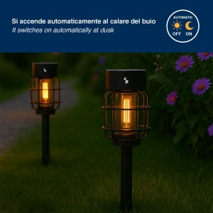 Set de 2 lampi solare pentru gradina Beper P207ILO021, LED, IP44, autonomie 6 ore - Img 4