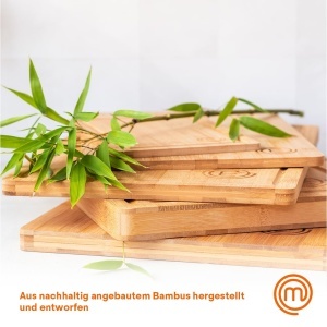 Set de 3 Tocatoare din Bambus MasterChef, 38cm x 27,5cm, 34cm x 23,5cm, 23cm x 15cm - Img 3