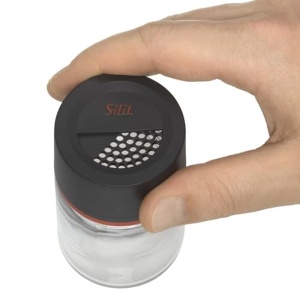 Set de agitatoare de condimente Silit Storio 3 bucati, shaker fin Shaker grosier borcan de condimente sticla, plastic, poate fi spalat in masina de spalat vase - Img 3