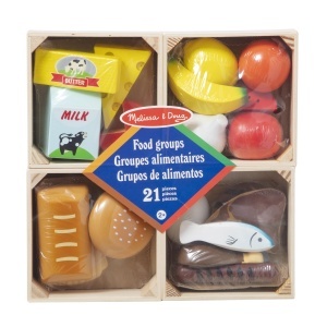 Set de Alimente din Lemn Melissa Doug, 21 piese, pentru copii de la 2 ani