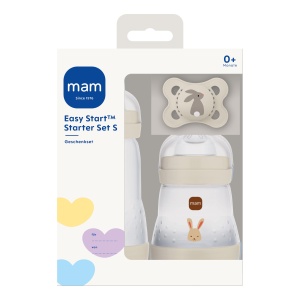 Set de Biberon Anti-Colici MAM Easy Start S, 2 Biberon de 160ml si 260ml, Culoare Bej - Img 3