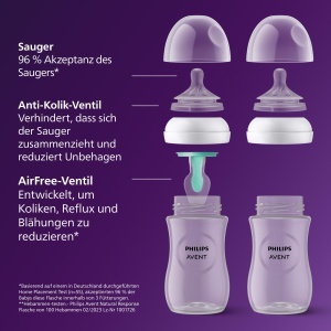 Set de Biberon Philips AVENT SCD65711, 4 Biberonuri, Suport Anti-colici, 0-12 luni - Img 8