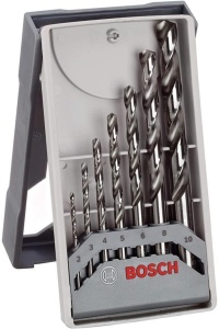 Set de burghie elicoidala Bosch 7x PRO Metal HSS-G (pentru metale neferoase, otel, O 2,0, 3,0, 4,0, 5,0, 6,0, 8,0, 10,0 mm, accesorii profesionale Masina de gaurit/surubelnita) - Img 2