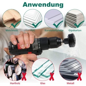 Set de burghie pentru lemn si PVC HYCHIKA, 19 piese, diametru 19-152 mm, cu cutie de depozitare - Img 4