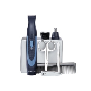 Set de calatorie Remington Hygiene in Case [13 bucati: pentru par si manichiura/pedichiura etc.] Aparat de tuns barba, aparat de tuns parul nasului, aparat de tuns urechi si sprancene, tuns unghii si foarfece, penseta, 2 piepteni etc. NE3890 - Img 2