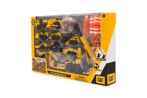 Set de Constructie CAT Little Machines Mega-Set, 41 piese, cu vehicule si accesorii, galben - Img 4