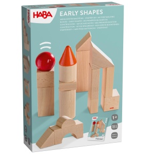 Set de Constructie HABA Meine ersten Bausteine, 18 piese, jucarie din lemn pentru bebelusi - Img 1