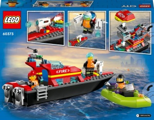 Set de Constructie LEGO City - Barca de Pompieri 60373, 144 piese, 3 figurine - Img 10
