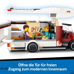 Set de constructie LEGO City - Camper cu 3 figurine, 385 piese, pentru copii de la 6 ani - Img 3