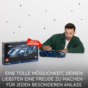 Set de Constructie LEGO Technic Ford GT 2022, 112, 1466 piese, culoare albastru - Img 6