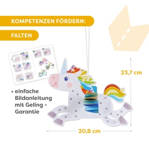 Set de Creatie HABA pentru Faltat Einhorni - 6 BUC, Activitati Creative pentru Copii de la 3 Ani - Img 3