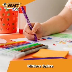 Set de Creioane cu Cerneala BIC Kids Kid Couleur, 24 Culori, Inclusiv Neon - Img 5