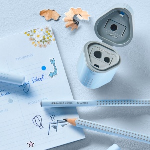Set de creioane Faber-Castell Grip 2001, 5 piese, culoare albastru ceresc - Img 9