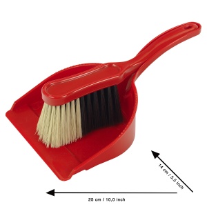 Set de curatenie pentru copii Theo Klein 6310, 2 piese, negru-alb, 24 cm x 15 cm x 8 cm - Img 3