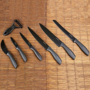 Set de cutite Cecotec Professionelles 7 piese, otel inoxidabil, 2 mm - Img 2