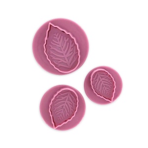 Set de Decupatoare Zenker Frunza 3 piese, Plastic, Culoare Frozen Rose - Img 5