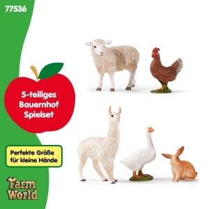 Set de Figurine Ferma Schleich 77536 5 Piese Animale de Ferma - Img 6