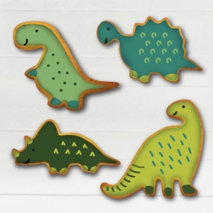 Set de forme pentru biscuiti Zenker din otel inoxidabil, 4 piese, design dinosaur - Img 7