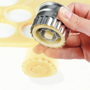 Set de forme pentru fursecuri Zenker Linzer, 4 piese, inox si plastic - Img 7