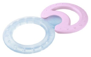 Set de inele de racire NUK, 2 piese, masaj si racire, BPA free, culori sortate - Img 2