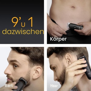 Set de ingrijire corporala Braun Series 5, 9 in 1, cu lama ultra ascutita, negru - Img 3
