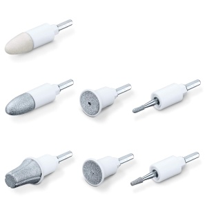 Set de inlocuire Beurer MP 44 pentru manichiura si pedichiura, 7 accesorii din saphir si filz
