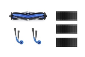 Set de inlocuire pentru aspirator ECOVACS DEEBOT T80, 1 perie principala, 2 perii laterale, 3 filtre antibacteriene