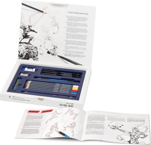 Set de instrumente de desen Faber-Castell Pitt Artist Pen pentru comicuri, 15 piese - Img 2