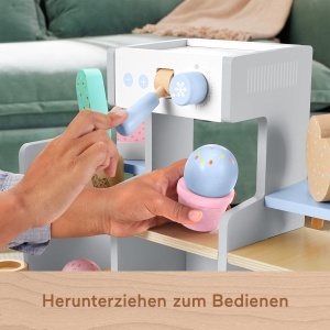 Set de joaca Fisher-Price Eisdiele din lemn, 18 piese, pentru copii de la 3 ani - Img 4