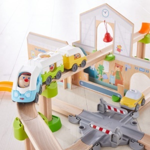 Set de joaca HABA Kullerbu 306745 Gara 59 piese pentru copii 2 ani - Img 9