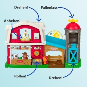 Set de joaca interactiv Fisher-Price Little People Ferma cu muzica si 4 animale - Img 5