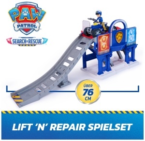 Set de joaca PAW PATROL Lift Reparare cu figurina Ryder si ATV, 75 cm - Img 2