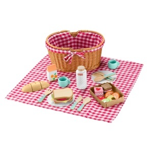 Set de joaca pentru picnic Fisher-Price HXT81, 31 piese din lemn, pentru copii de la 3 ani - Img 4