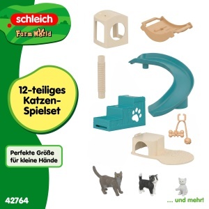 Set de Joaca pentru Pisici Schleich Farm World 42764, 12 Piese, Activitati Diverse - Img 5