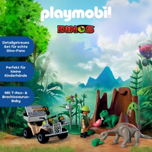 Set de Joaca PLAYMOBIL Dinos 72069 cu Quad, T-Rex Baby si Brachiosaurus Baby - Img 4