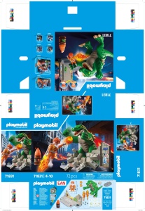 Set de Joaca PLAYMOBIL Heroes MegaRaptor vs. Firestormer, cu Mura Zburatoare, 71831 - Img 7