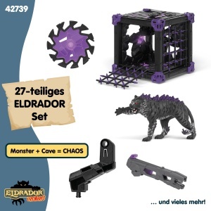 Set de Joaca Schleich BattleCave Schattentiger 42739, 27 Piese, Modular - Img 6