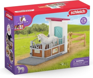 Set de joaca Schleich - Boxa pentru cai cu 21 de piese, inclusiv cal English Thoroughbred - Img 7