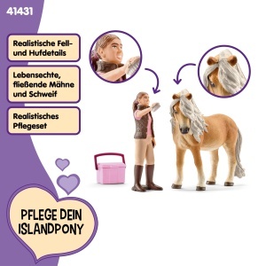 Set de Joaca Schleich cu Ponei Islandez si Dama de Ingrijire, 5 Piese - Img 2