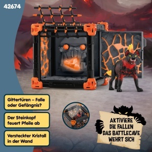 Set de Joaca Schleich ELDRADOR - Battle Cave Lavahyane, 27 Piese, Aventuri cu Lava - Img 7