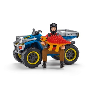 Set de Joaca Schleich Flucht pe Quad cu Velociraptor, pentru copii 4-10 ani - Img 5
