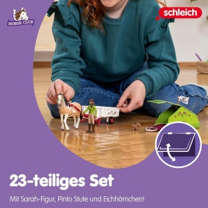 Set de Joaca Schleich Horse Club - Camping cu Sarah si Pinto, 23 piese - Img 5